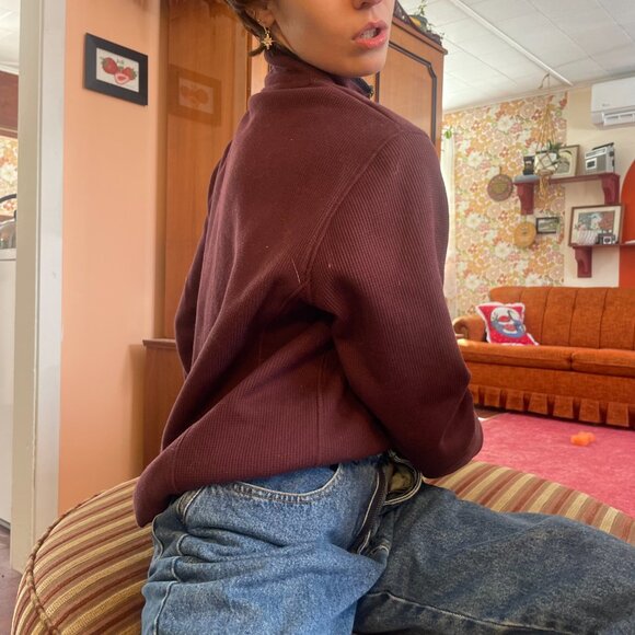 Mountian warehouse burgundy quarter zip pullover sweater! - Picture 5 of 15